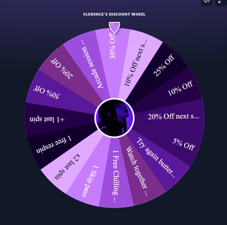 ⋆˚꩜ Spin Florence's Discount Wheel ⋆˚꩜