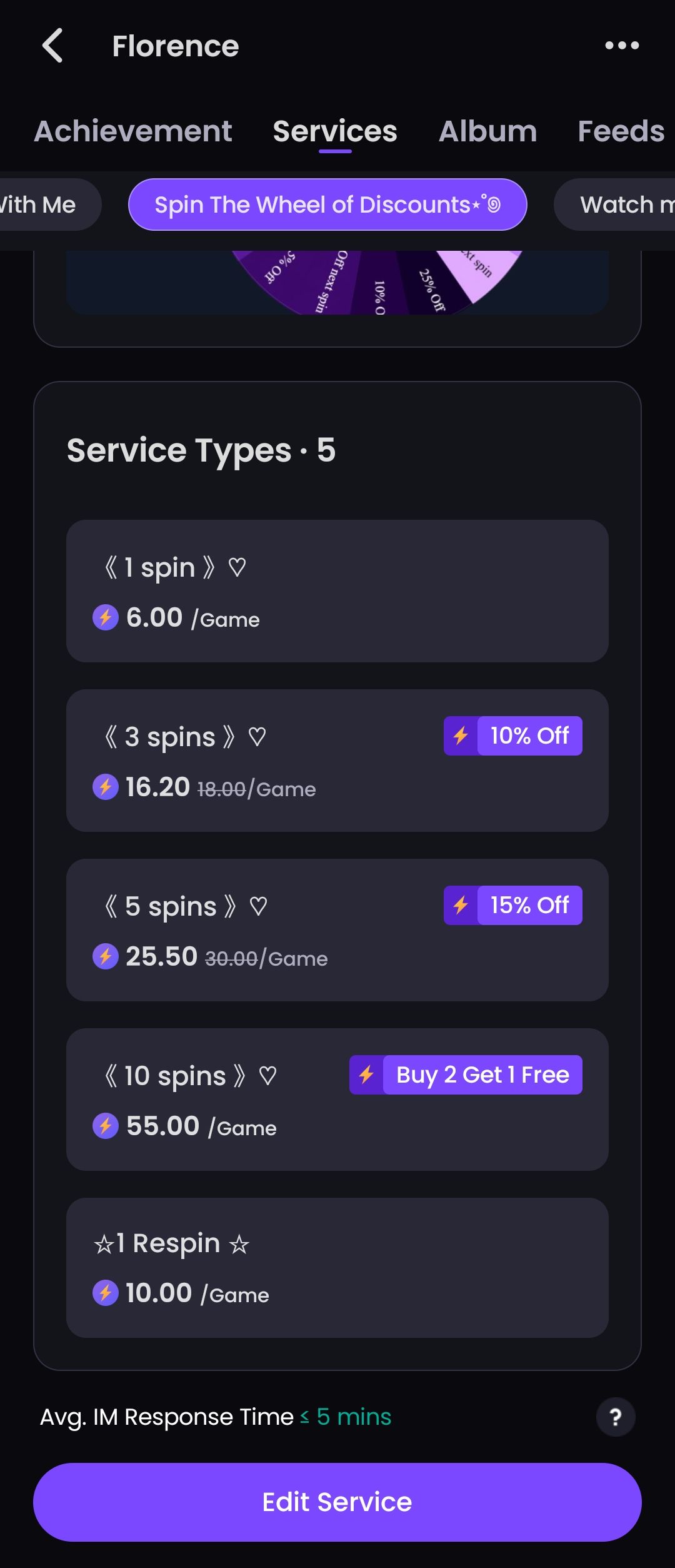 Lowered the prices on Spin the Wheel!