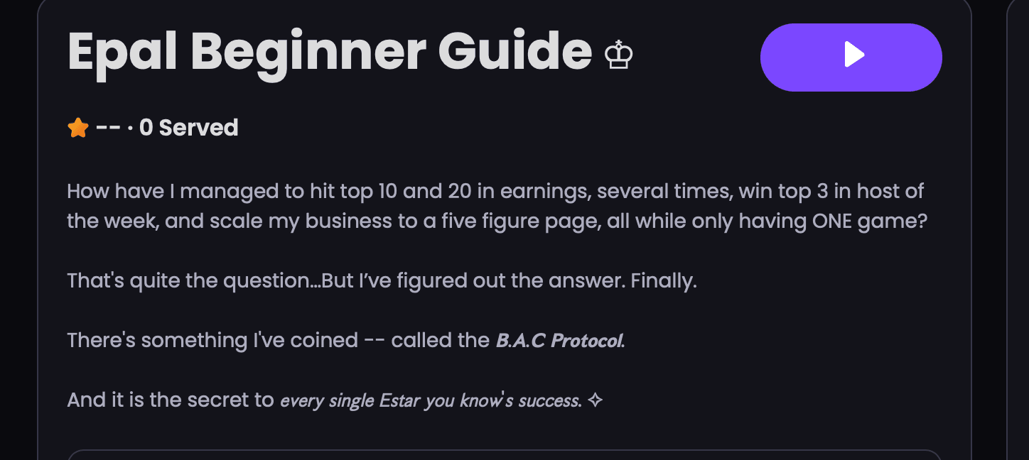 E-pal guide is OUT!