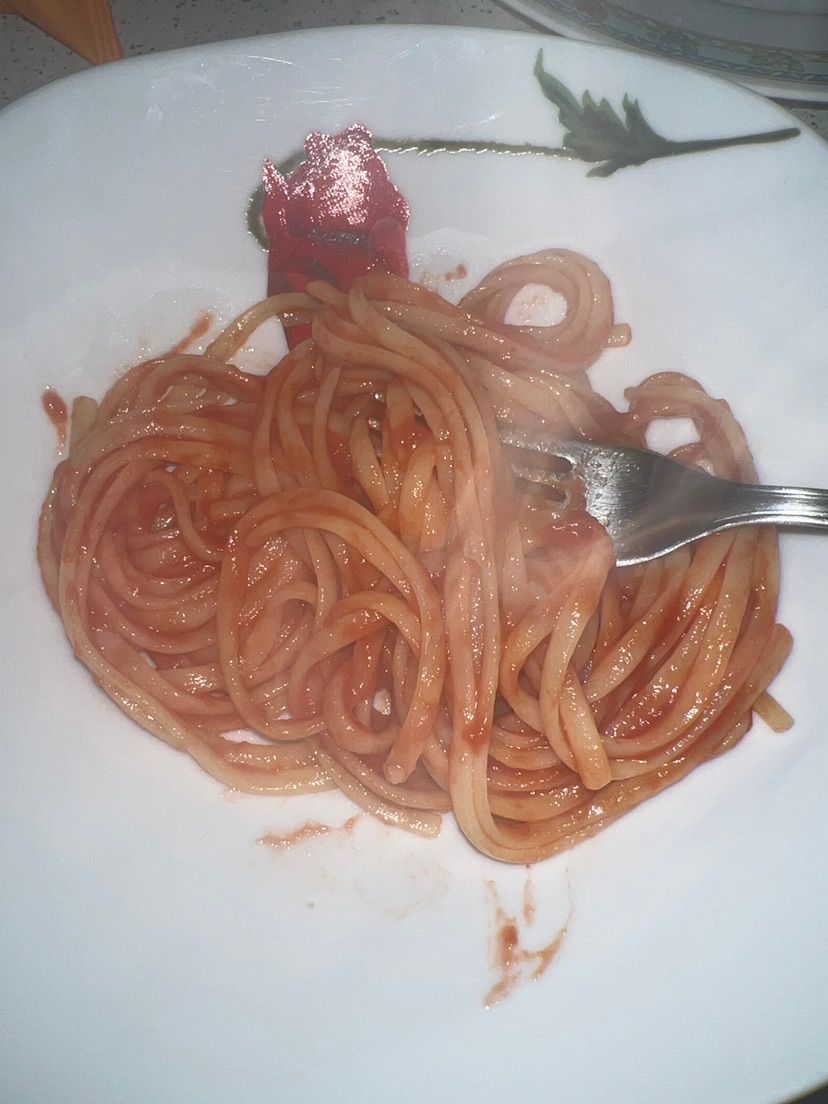 tomato sauce only this time!